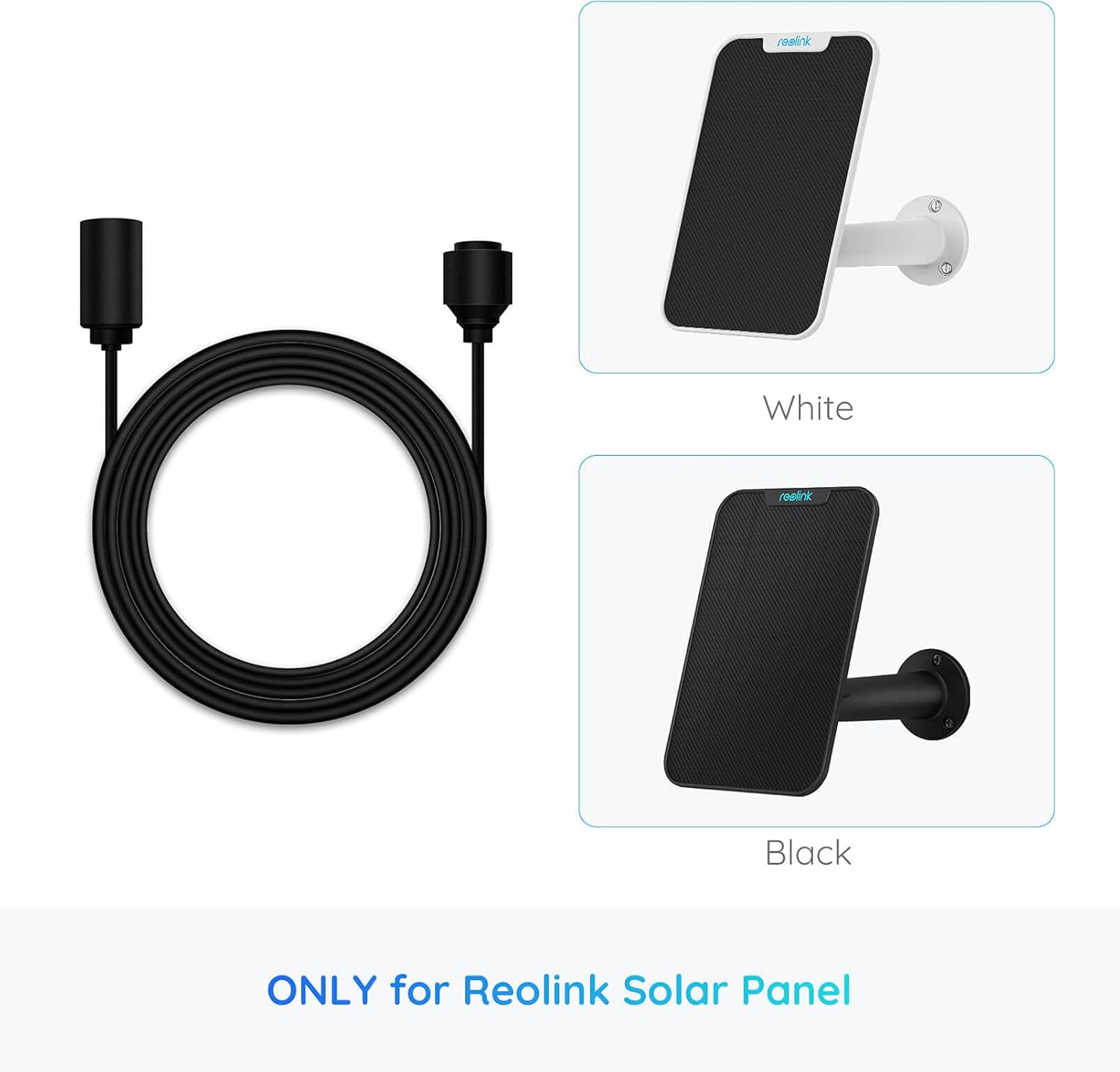 Кабель подовжувач для сонячної панелі 4,5 М Reolink Solar EX Cable(USB-C) Black