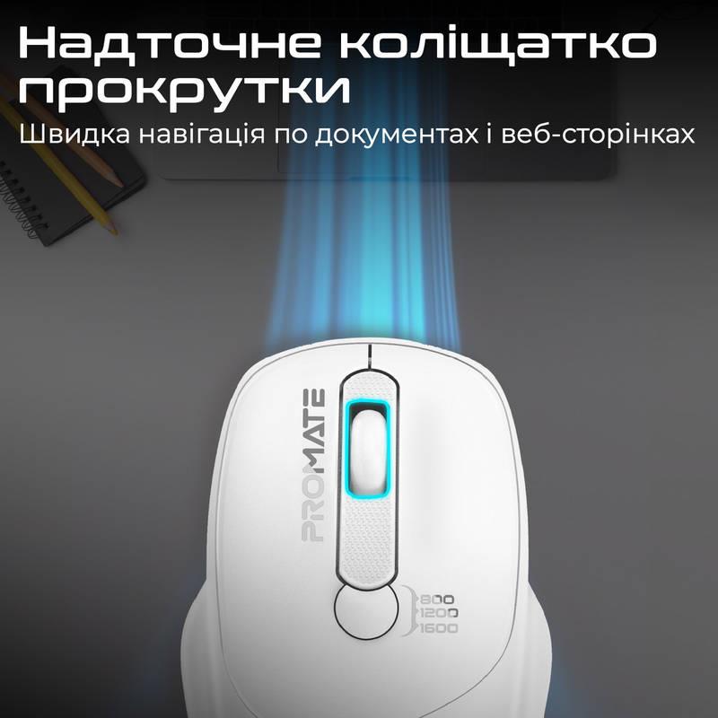 Миша бездротова Promate UniGlide White