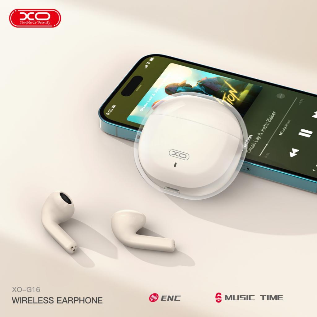 Bluetooth-гарнітура XO G16 ENC TWS White (XO-G16WH)