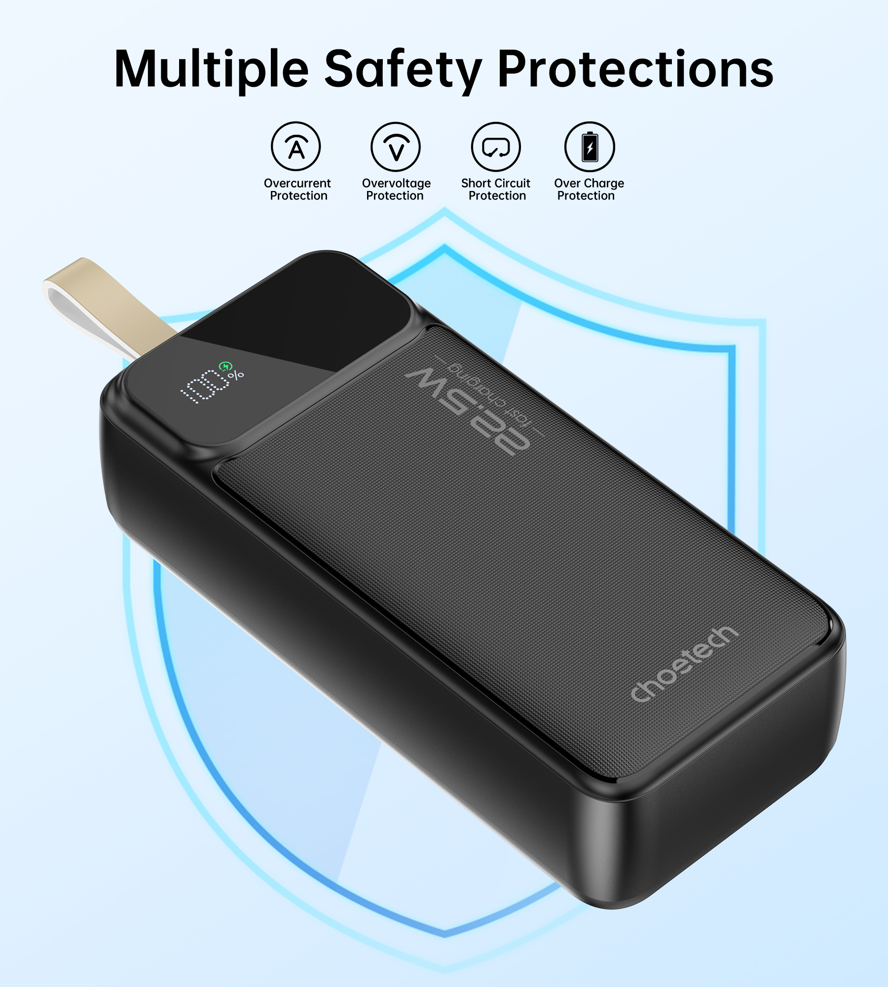 Універсальна мобільна батарея Choetech B730 30000mAh Black (B730-BK)