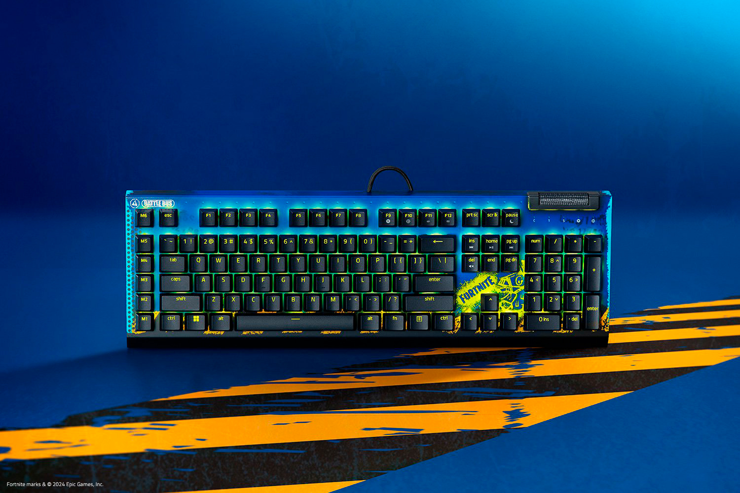 Клавіатура Razer BlackWidow V4 X Yellow Switch Fortnite (RZ03-04703600-R3M1)