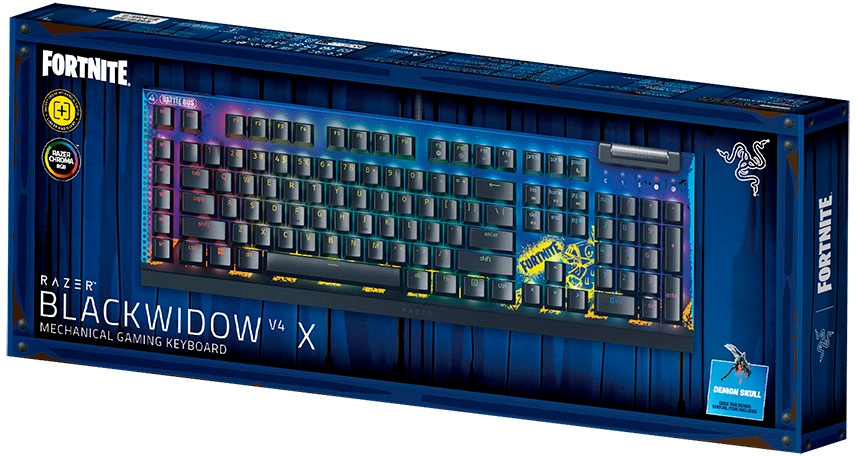 Клавіатура Razer BlackWidow V4 X Yellow Switch Fortnite (RZ03-04703600-R3M1)