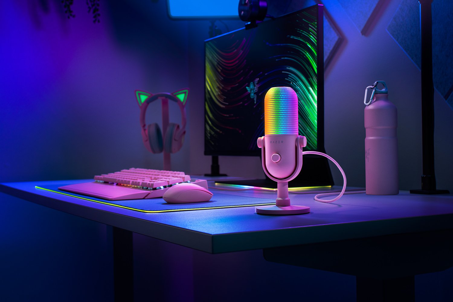 Мікрофон Razer Seiren V3 Chroma Quartz (RZ19-05060300-R3M1)