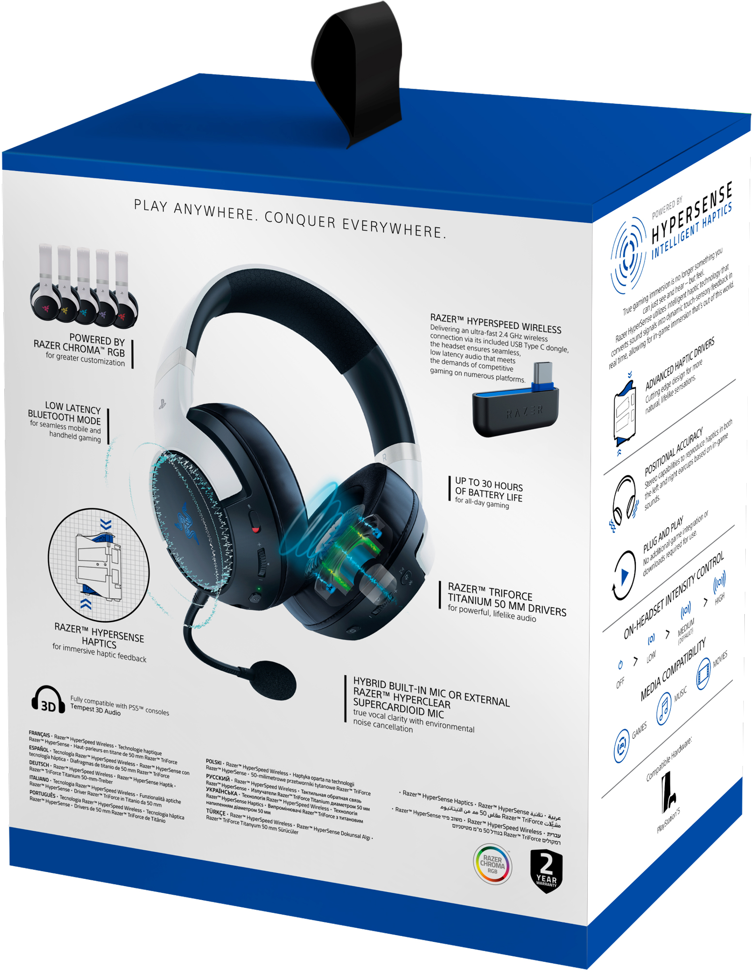 Bluetooth-гарнітура Razer Kaira Pro Hyperspeed for PS5 (RZ04-04030200-R3G1)