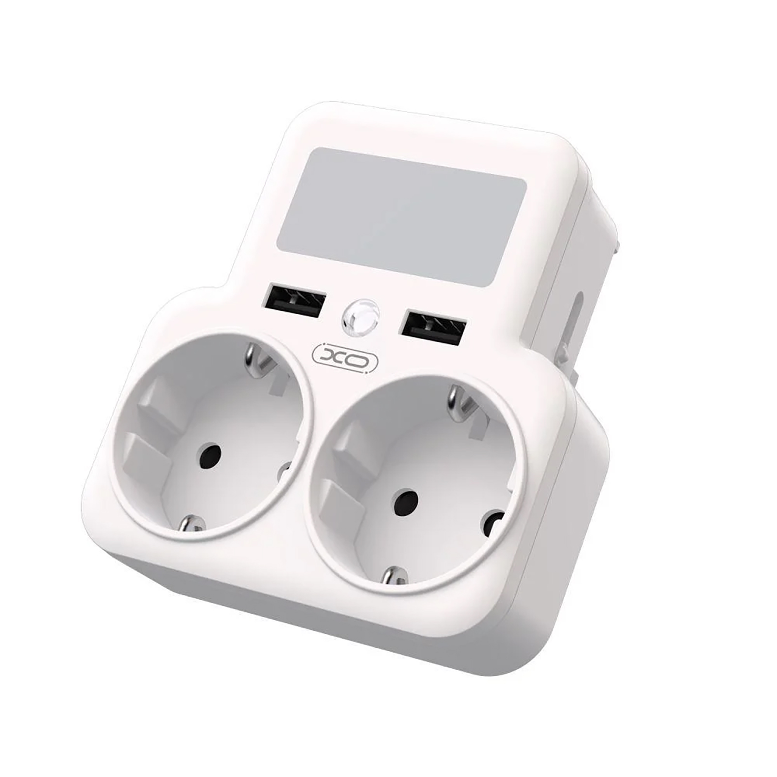 Мережевий зарядний пристрій XO WL09 (2 розетки 4000W; 2USB 2.4A) White (WL09.white)