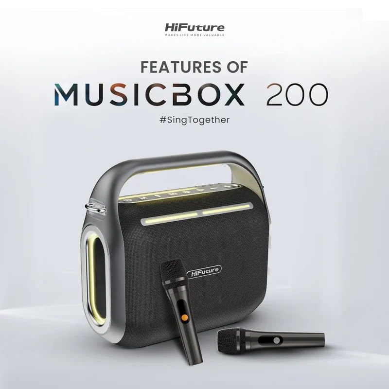 фото Портативна колонка HiFuture MusicBox 200 Black (musicbox200.black)