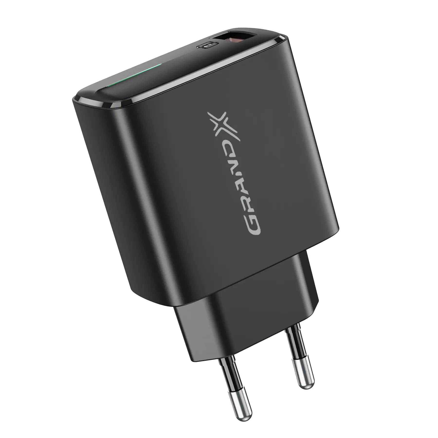 Мережевий зарядний пристрій Grand-X Quick Charge 3.0 (1xUSB 1.5-3A) Black (CH-550B)