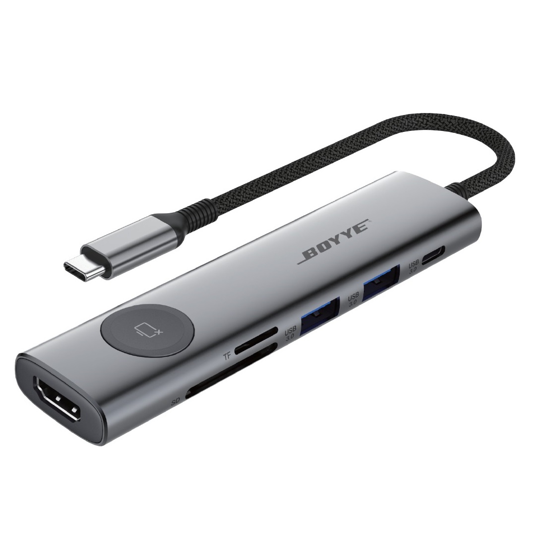 Концентратор Boyye USB-C 7-в-1 (UC-721)