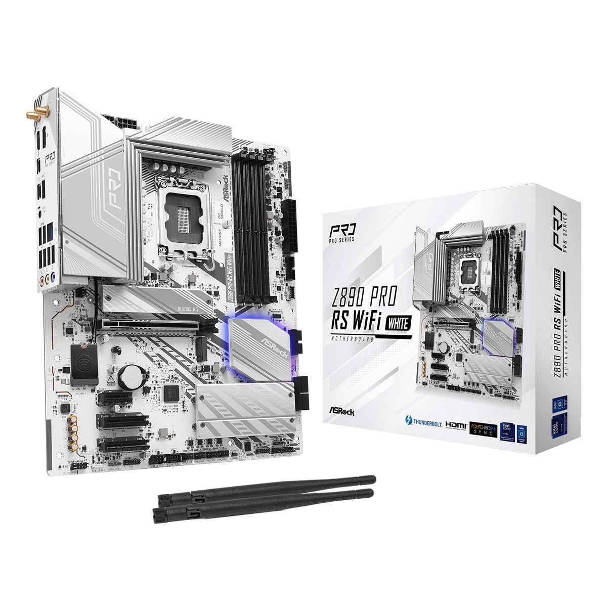 Материнська плата ASRock Z890 Pro RS WiFi White Socket 1851