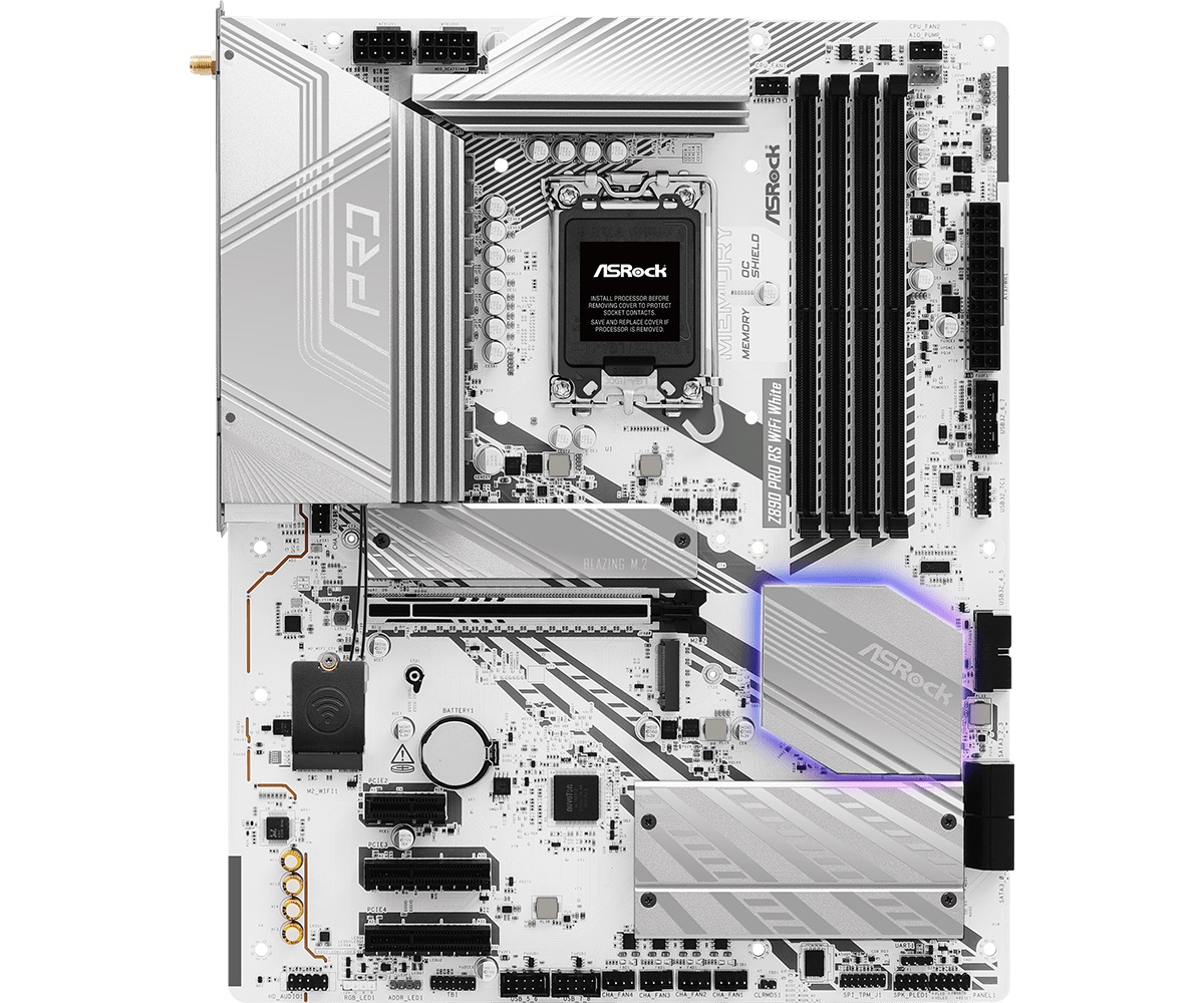 Материнська плата ASRock Z890 Pro RS WiFi White Socket 1851