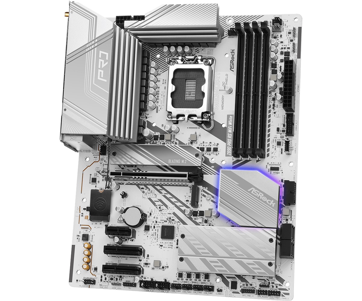 Материнська плата ASRock Z890 Pro RS WiFi White Socket 1851