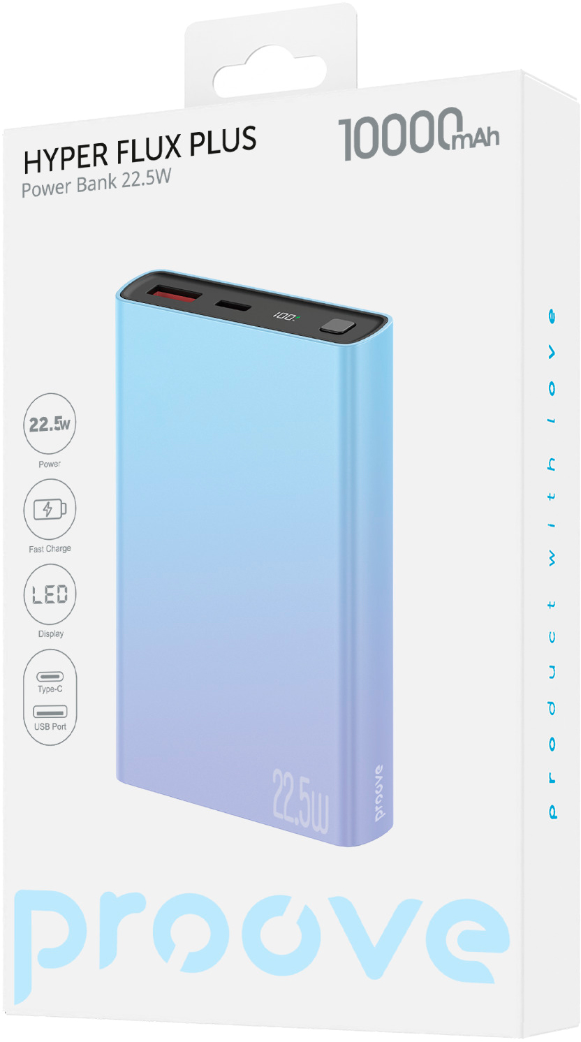 Универсальная мобильная батарея Proove Hyper Flux Plus 22.5W 10000mAh Gradient (2003000232639) Универсальная мобильная батарея Proove Hyper Flux Plus 22.5W 10000mAh Gradient (2003000232639)