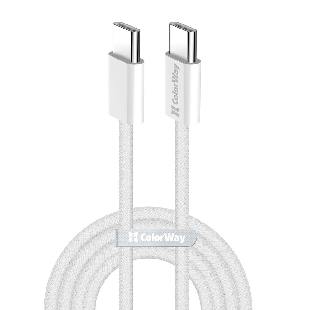 Кабель ColorWay USB Type-C - USB Type-C 60W 2 м Сірий