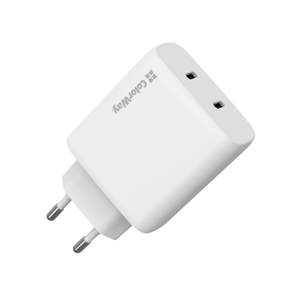 Сетевое зарядное устройство ColorWay GaN Mini 50W PPS USB Біле