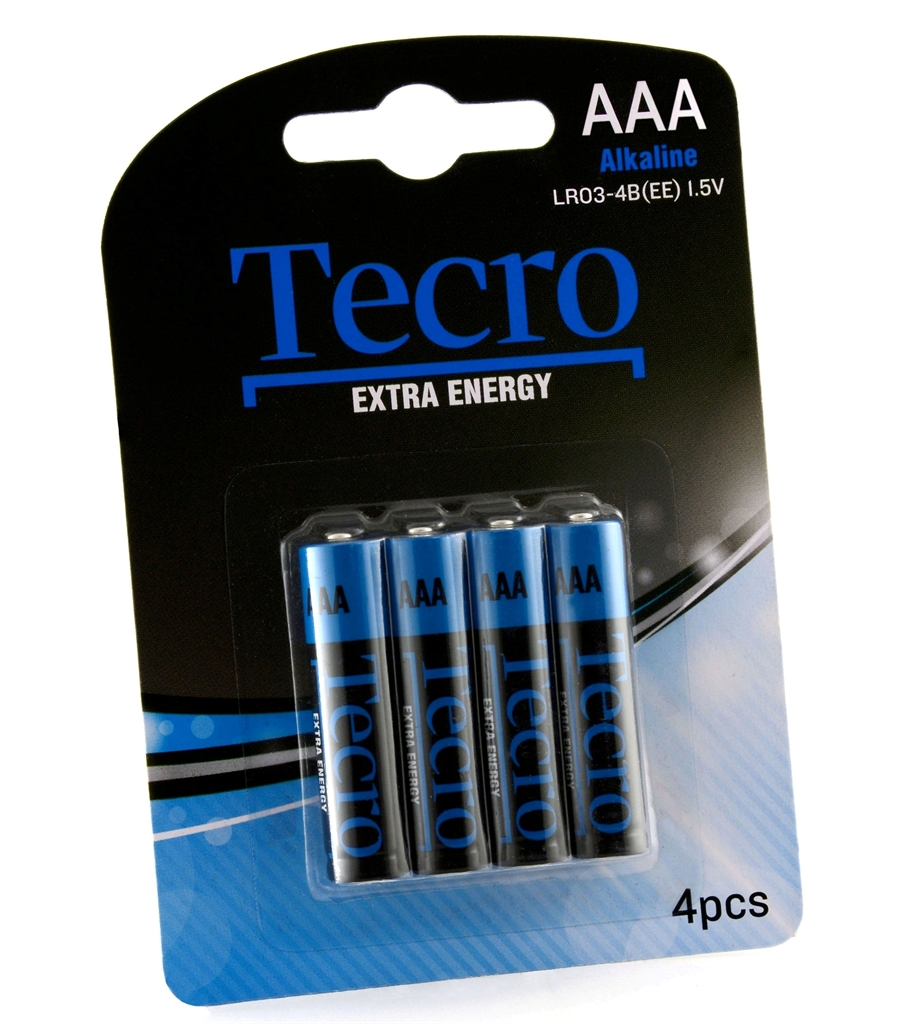 Батарейка Tecro Extra Energy Alkaline AAA / LR03 BL 4 шт (1366058)