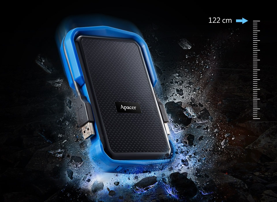 Зовнішній жорсткий диск 2.5" USB 2.0TB Apacer AC631 Black/Blue (AP2TBAC631U-1)