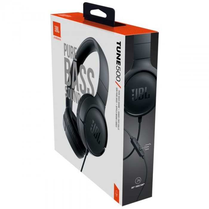 Гарнiтура JBL T500 Black (JBLT500BLK)