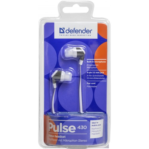 Гарнитура Defender Pulse 430 White/Grey (63431) Гарнитура Defender Pulse 430 White/Grey (63431)
