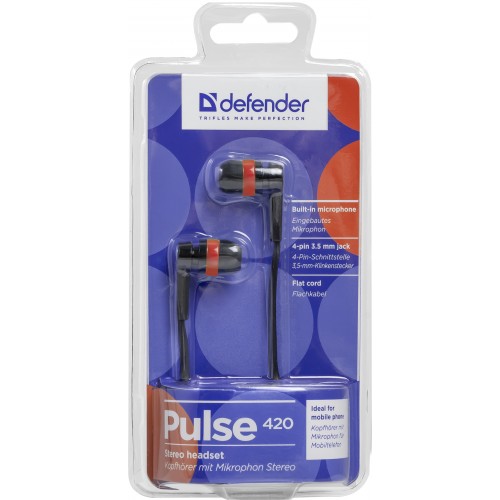 Гарнитура Defender Pulse 420 Black/Red (63424) Гарнитура Defender Pulse 420 Black/Red (63424)