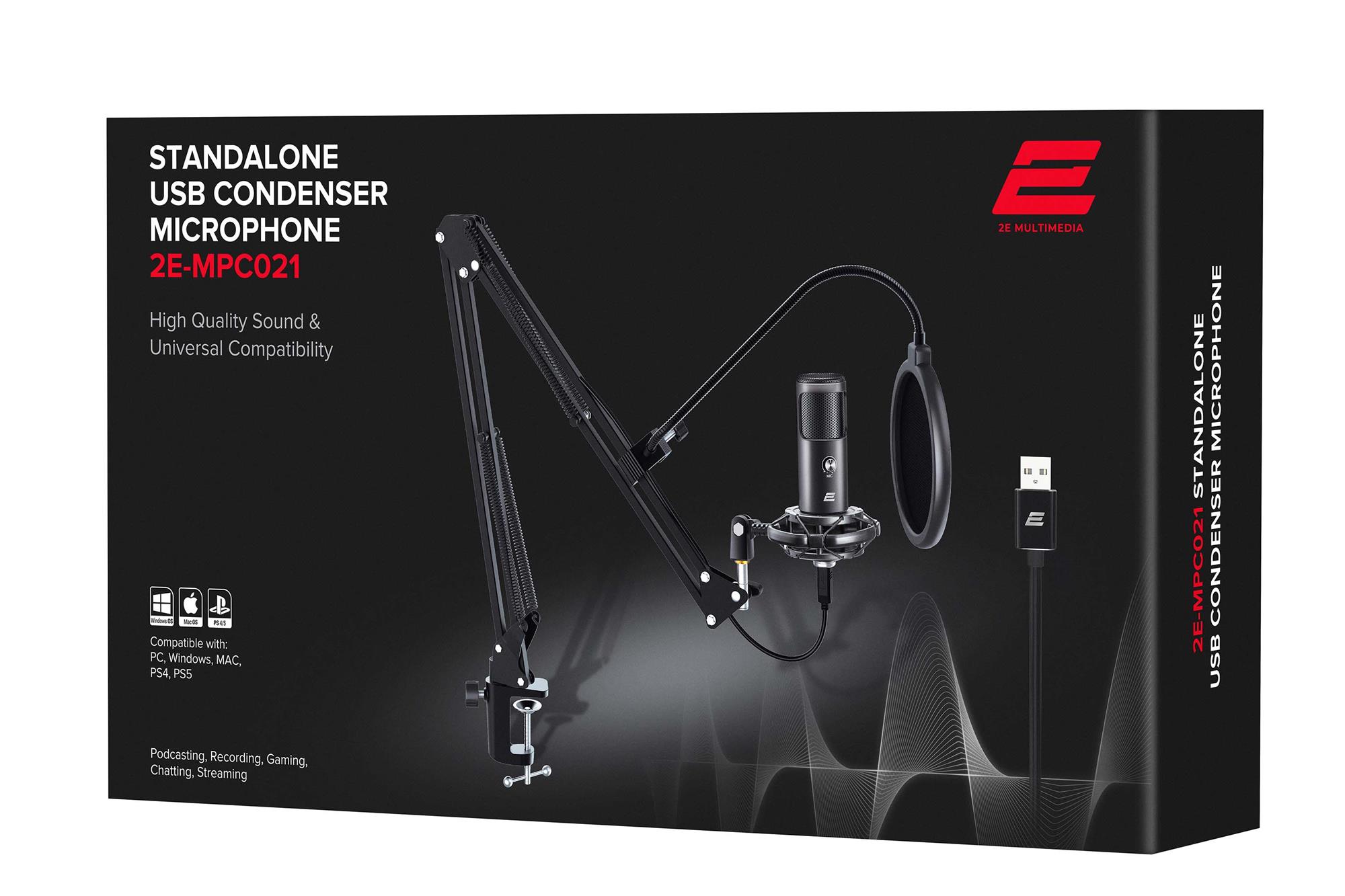 Мікрофон для ПК 2Е MPC021 Streaming Мікрофон для ПК 2Е MPC021 Streaming