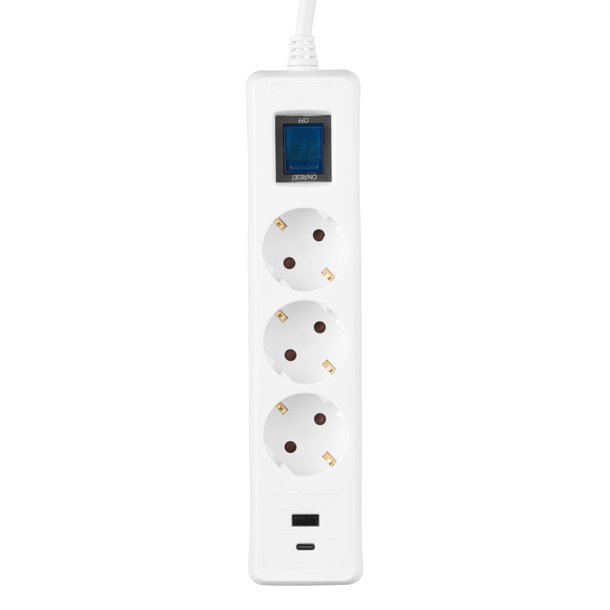 Мережевий фільтр 2E 3хSchuko, 1 х USB, 1 x USB-C, 3 м (2E-SP315M3USBWH) Мережевий фільтр 2E 3хSchuko, 1 х USB, 1 x USB-C, 3 м (2E-SP315M3USBWH)