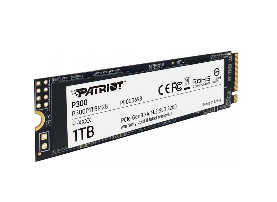 Накопичувач SSD 1TB Patriot P300 M.2 2280 PCIe 3.0 x4 NVMe TLC (P300P1TBM28)