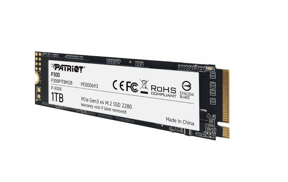 Накопичувач SSD 1TB Patriot P300 M.2 2280 PCIe 3.0 x4 NVMe TLC (P300P1TBM28)