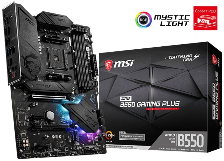 Материнська плата MSI MPG B550 Gaming Plus Socket AM4