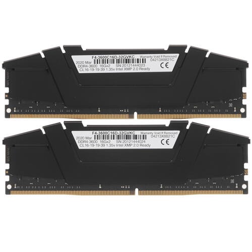 Модуль пам`ятi DDR4 2x16GB/3600 G.Skill Ripjaws V Black (F4-3600C16D-32GVKC)