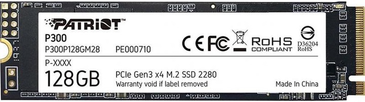 Накопичувач SSD  128GB Patriot P300 M.2 2280 PCIe 3.0 x4 NVMe TLC (P300P128GM28)