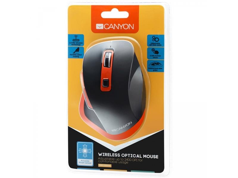 Миша бездротова Canyon CNS-CMSW14DG Black/Orange