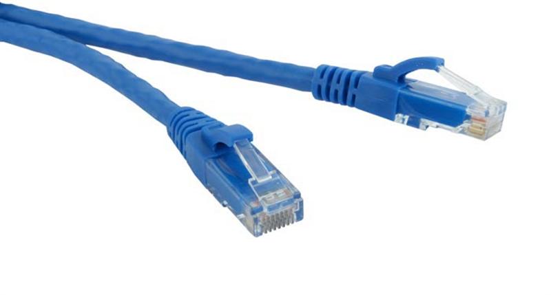 Патч-корд литий, UTP, RJ45, Cat.5e, 10m, синій