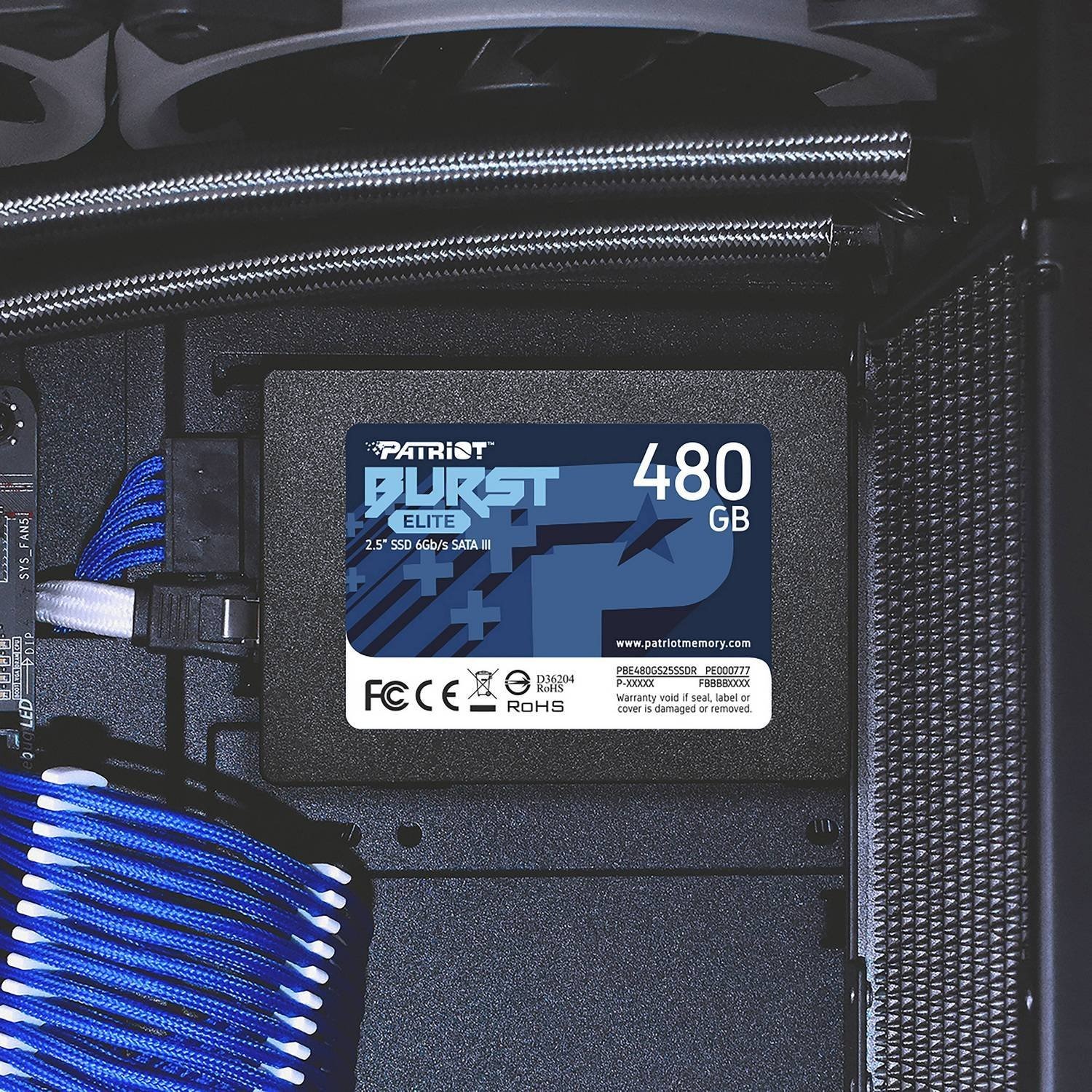 Накопичувач SSD  480GB Patriot Burst Elite 2.5" SATAIII TLC (PBE480GS25SSDR)