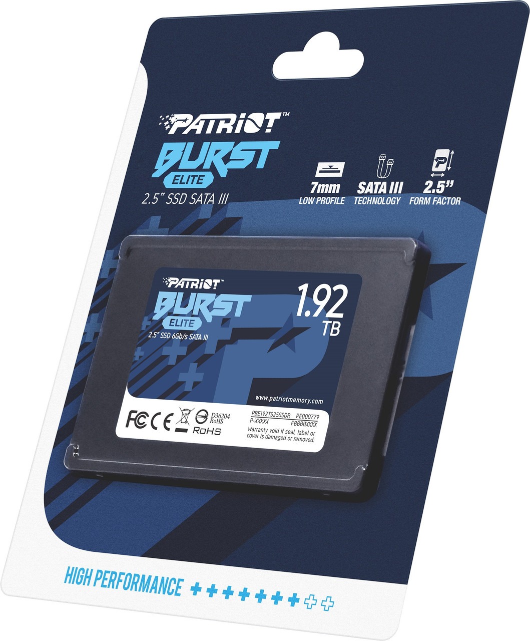 Накопичувач SSD 1.92TB Patriot Burst Elite 2.5" SATAIII TLC (PBE192TS25SSDR)