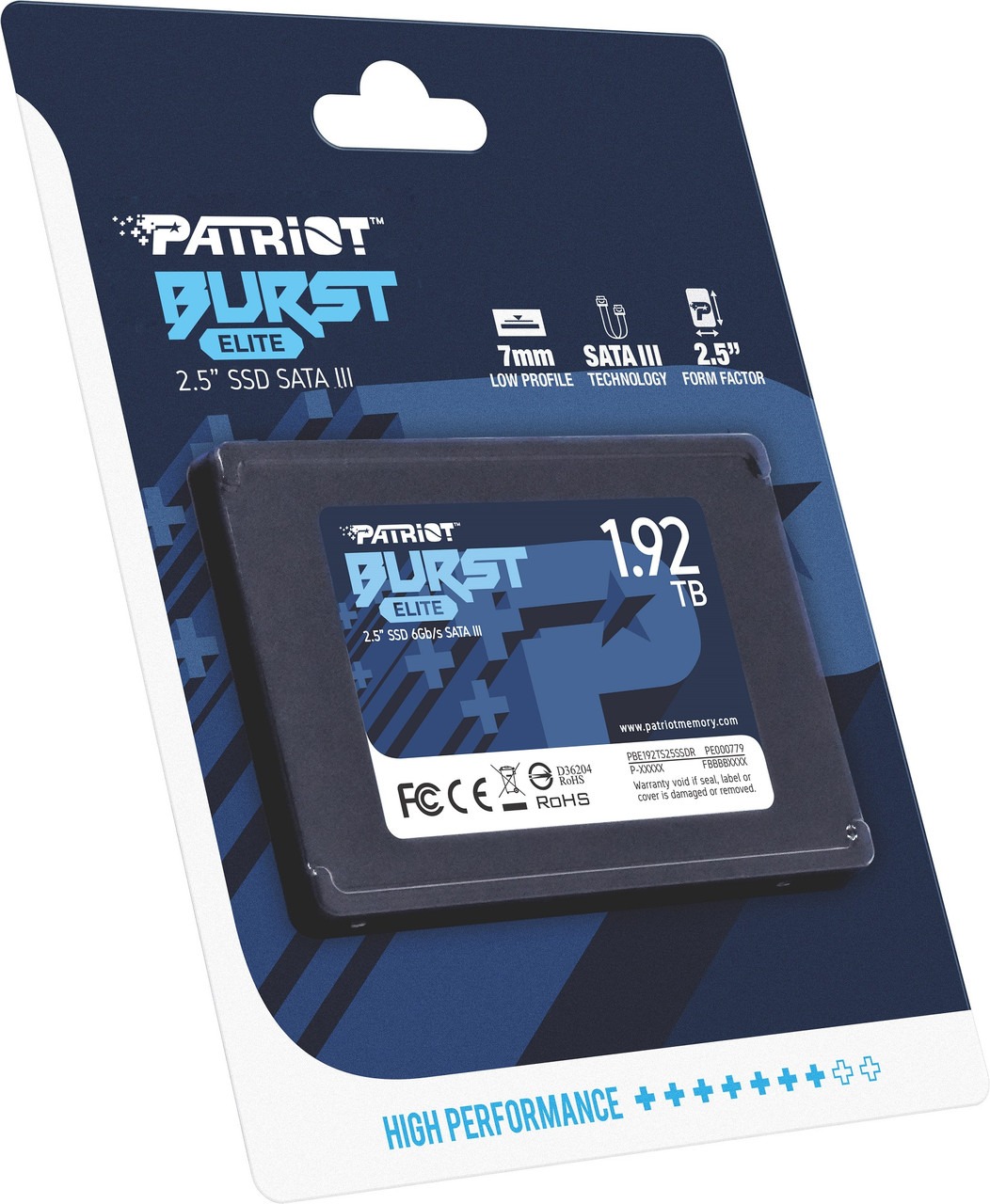 Накопичувач SSD 1.92TB Patriot Burst Elite 2.5" SATAIII TLC (PBE192TS25SSDR)