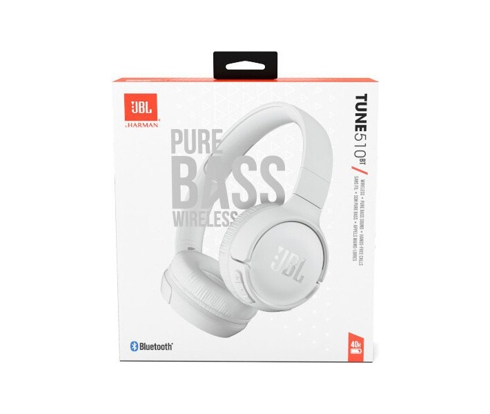 Bluetooth-гарнітура JBL Tune 510BT White (JBLT510BTWHTEU)