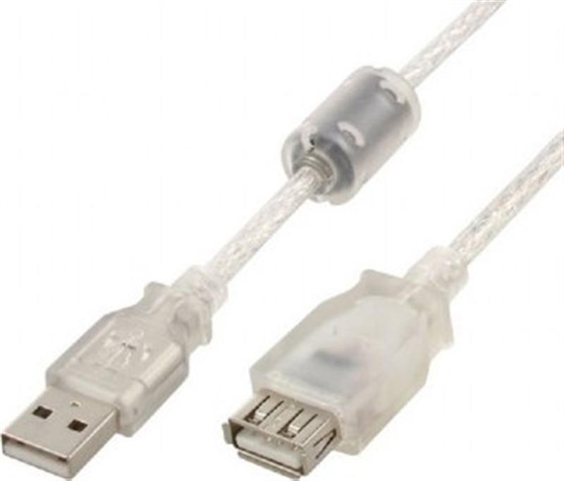 Кабель Cablexpert (CCF-USB2-AMAF-TR-2M) USB2.0 A - USB A, 2м, феритовий фільтр