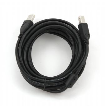 Кабель Cablexpert USB - USB Type-B V 2.0 (M/M), 4.5 м, Феритовий фільтр, чорний (CCF-USB2-AMBM-15)