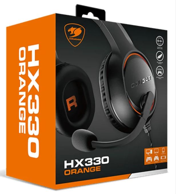 Гарнітура Cougar HX330 Black/Orange