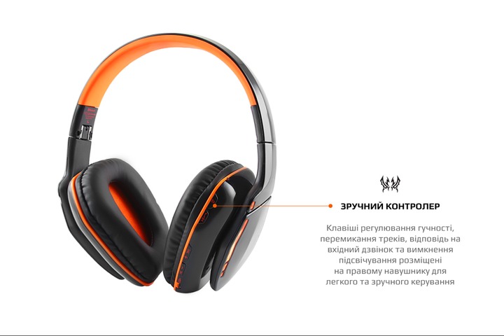 Bluetooth-гарнітура Kotion EACH B3506 Black/Orange (ktb3506bt)