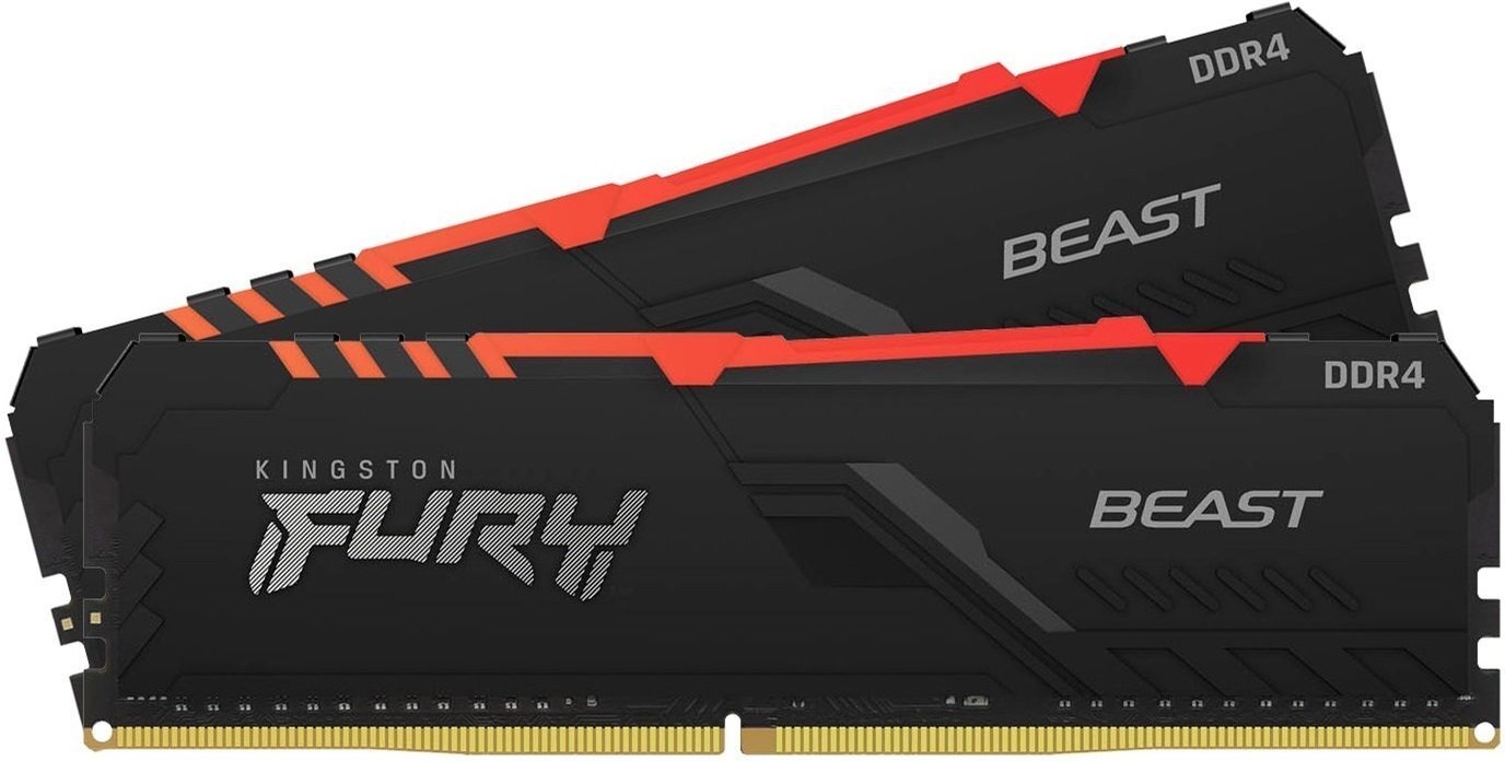 Модуль пам`ятi DDR4 2x16GB/3600 Kingston Fury Beast RGB Black (KF436C18BBAK2/32)