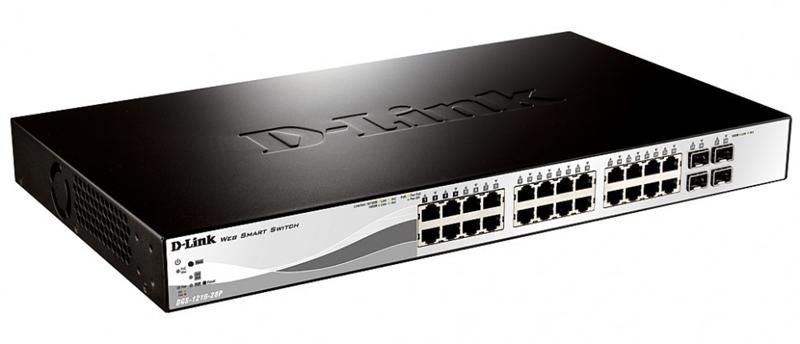 Комутатор D-Link DGS-1210-28P (24port 1GE PoE, 4x1GE/SFP, WebSmart)