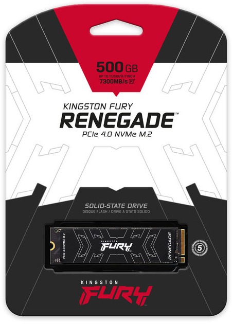 Накопичувач SSD  500GB Kingston Fury Renegade M.2 2280 PCIe 4.0 x4 NVMe 3D TLC (SFYRS/500G)