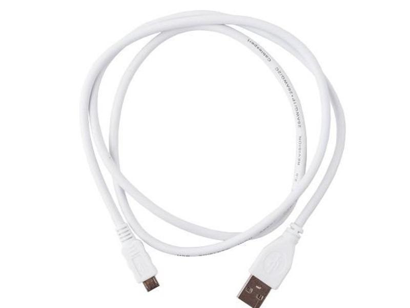 Кабель Cablexpert USB - micro USB V 2.0 (M/M), Premium, 1 м, білий (CCP-mUSB2-AMBM-W-1M)