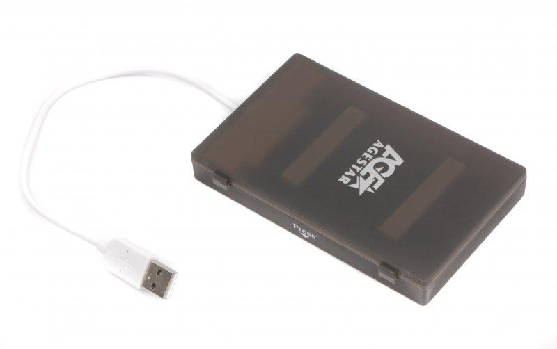 Зовнішня кишеня AgeStar для підключення SATA HDD 2.5", USB 2.0, Black (SUBCP1)