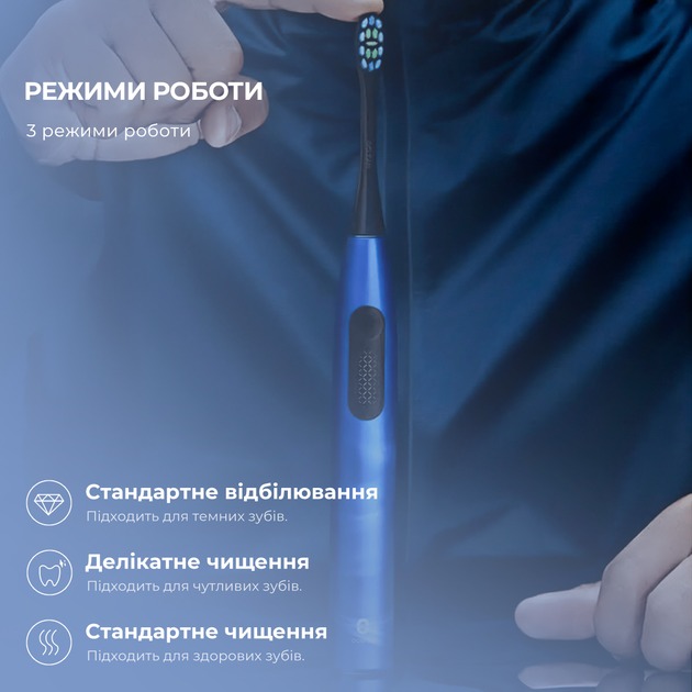 Зубна електрощітка Oclean F1 Dark Blue (Міжнародна версія) (6970810551501)