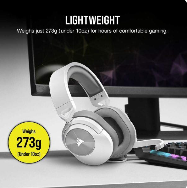 Гарнiтура Corsair HS55 Stereo Headset White (CA-9011261-EU)