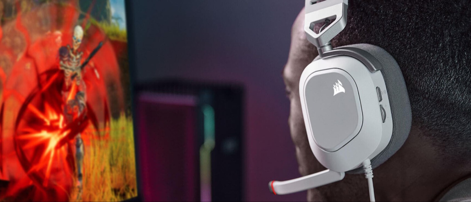 Гарнiтура Corsair HS80 RGB USB Headset White (CA-9011238-EU)