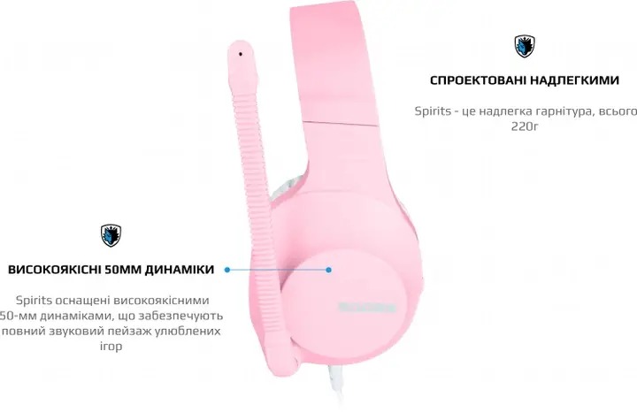 Гарнітура Sades SA-721 Spirits Pink (sa721pkj)