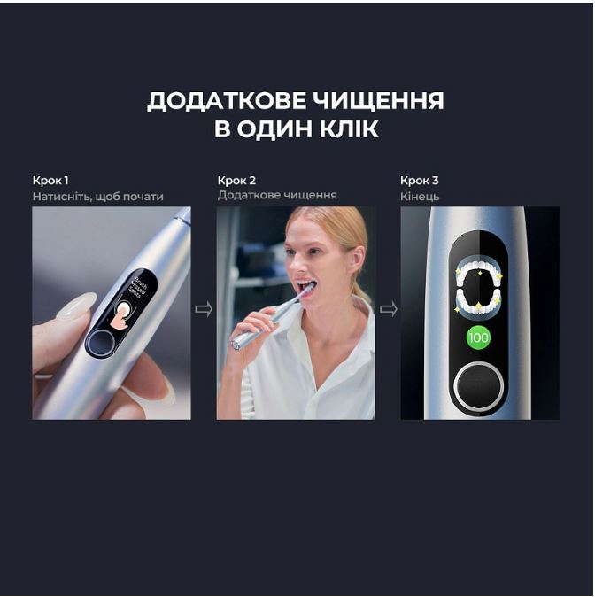 Розумна зубна електрощітка Oclean X Pro Digital Electric Toothbrush Glamour Silver (6970810552560)